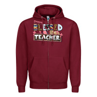 Blessed Teacher Zipper Hoodie | Teevron