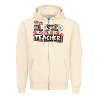 Sandshell blessed teacher Zipper Hoodie - AdoDesignShop