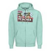 Seafoam blessed teacher Zipper Hoodie - AdoDesignShop