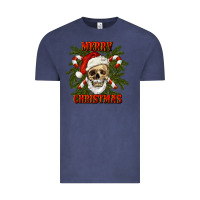 Vintage Denim Merry Christmas Vintage Tee - RanaPortraitStore