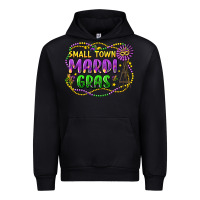 Black small town mardi gras Urban Hoodie - LillyAllenDesigns
