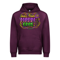 Mauve Wine small town mardi gras Urban Hoodie - LillyAllenDesigns