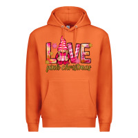 Carrot love pink christmas gnome Premium Hoodie - NancyCooperArtShop