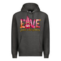 Charcoal Heather love pink christmas gnome Premium Hoodie - NancyCooperArtShop