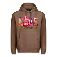Chestnut love pink christmas gnome Premium Hoodie - NancyCooperArtShop