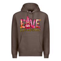 Coffee love pink christmas gnome Premium Hoodie - NancyCooperArtShop