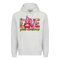 Dove Grey love pink christmas gnome Premium Hoodie - NancyCooperArtShop
