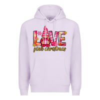 Lilac love pink christmas gnome Premium Hoodie - NancyCooperArtShop