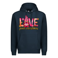 Navy love pink christmas gnome Premium Hoodie - NancyCooperArtShop