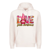 Love Pink Christmas Gnome Premium Hoodie | Teevron