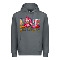 Rock love pink christmas gnome Premium Hoodie - NancyCooperArtShop