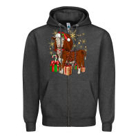 Charcoal Heather christmas hereford Zipper Hoodie - JahusDesignShop