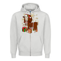 Dove Grey christmas hereford Zipper Hoodie - JahusDesignShop