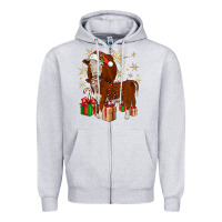 Heather Grey christmas hereford Zipper Hoodie - JahusDesignShop
