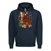 Navy christmas hereford Zipper Hoodie - JahusDesignShop