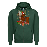 Sports Green christmas hereford Zipper Hoodie - JahusDesignShop