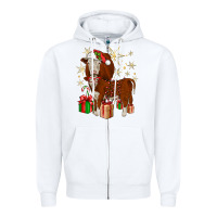 White christmas hereford Zipper Hoodie - JahusDesignShop