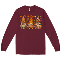Burgundy fall gnome Long Sleeve Tee - HRA Design Shop