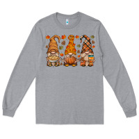 Heather Grey fall gnome Long Sleeve Tee - HRA Design Shop