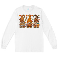White fall gnome Long Sleeve Tee - HRA Design Shop