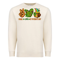 Sandshell peace love st patricks day Premium Sweatshirt - NancyCooperArtShop
