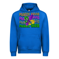 Cobalt mardi gras with fleur de lis Urban Hoodie - LillyAllenDesigns
