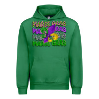Emerald mardi gras with fleur de lis Urban Hoodie - LillyAllenDesigns