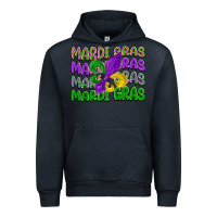 Navy mardi gras with fleur de lis Urban Hoodie - LillyAllenDesigns