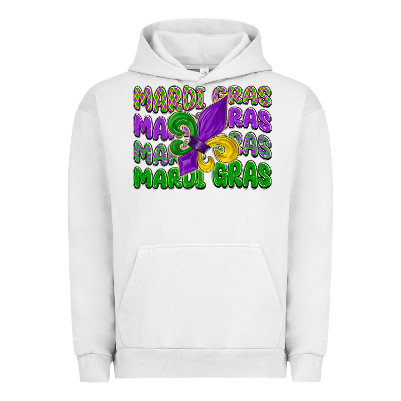 Mardi Gras With Fleur De Lis Urban Hoodie by LillyAllenDesigns | Teevron