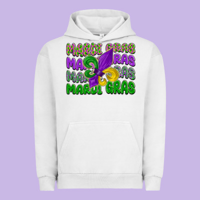 Mardi Gras With Fleur De Lis Urban Hoodie Designed By Lillyallendesigns