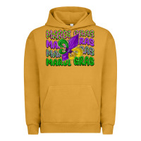 Pigment Peanut Butter mardi gras with fleur de lis Urban Hoodie - LillyAllenDesigns