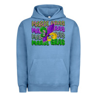 Pigment Pebble Blue mardi gras with fleur de lis Urban Hoodie - LillyAllenDesigns