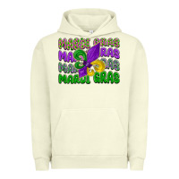 Pigment Pistachio mardi gras with fleur de lis Urban Hoodie - LillyAllenDesigns
