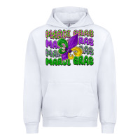 White mardi gras with fleur de lis Urban Hoodie - LillyAllenDesigns