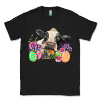 Black Happy Easter Cow Easter Day Classic Tee - Neo Western