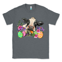 Charcoal Heather Happy Easter Cow Easter Day Classic Tee - Neo Western