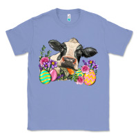 Colony Blue Happy Easter Cow Easter Day Classic Tee - Neo Western