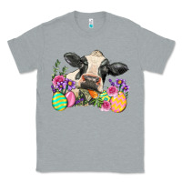 Heather Grey Happy Easter Cow Easter Day Classic Tee - Neo Western
