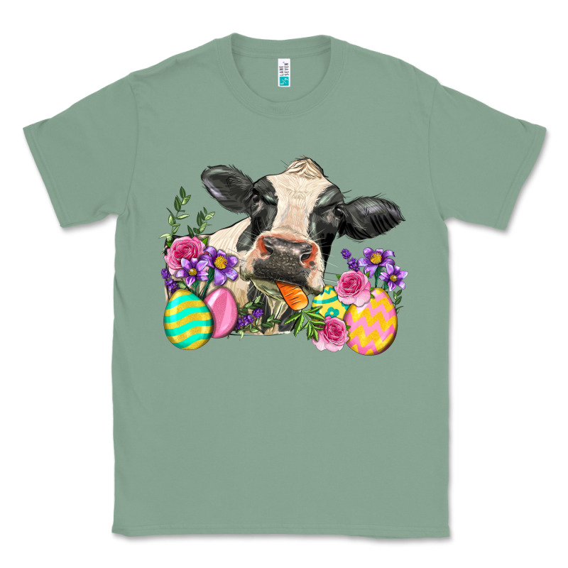 Happy Easter Cow Easter Day Classic Tee by Neo Western | Teevron