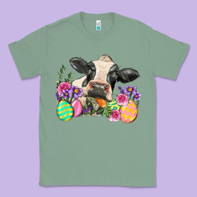 Happy Easter Cow Easter Day Classic Tee Designed By Neo Western
