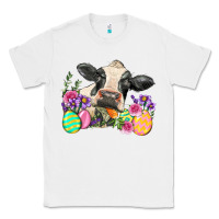 White Happy Easter Cow Easter Day Classic Tee - Neo Western
