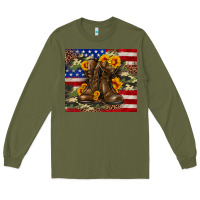 Army Green Army USA lag leopard camouflage sunflower 20oz Long Sleeve Tee - Neo Western