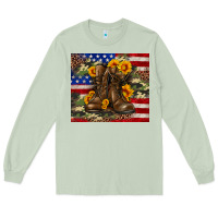Matcha Army USA lag leopard camouflage sunflower 20oz Long Sleeve Tee - Neo Western