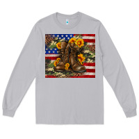 Moon Dust Army USA lag leopard camouflage sunflower 20oz Long Sleeve Tee - Neo Western