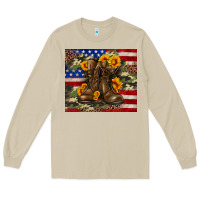 Mushroom Army USA lag leopard camouflage sunflower 20oz Long Sleeve Tee - Neo Western