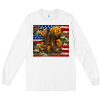 White Army USA lag leopard camouflage sunflower 20oz Long Sleeve Tee - Neo Western