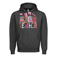 Charcoal Heather sped teacher Zipper Hoodie - AdoDesignShop
