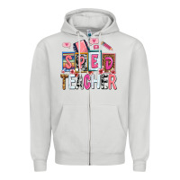 Dove Grey sped teacher Zipper Hoodie - AdoDesignShop