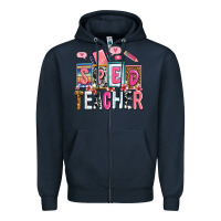Navy sped teacher Zipper Hoodie - AdoDesignShop
