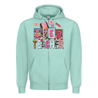 Seafoam sped teacher Zipper Hoodie - AdoDesignShop